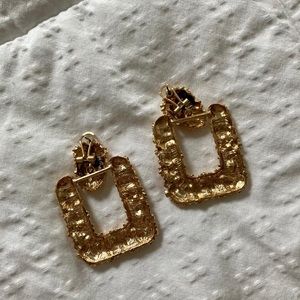 Zara Gold Square Drop Earrings